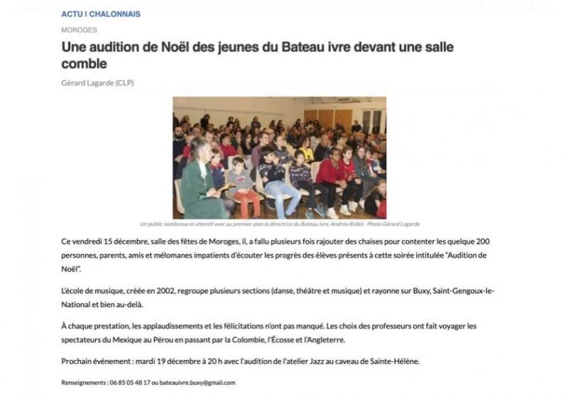 Article audition noel 2023