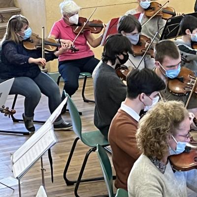 Séance de travail orchestre inter écoles 5/02/22