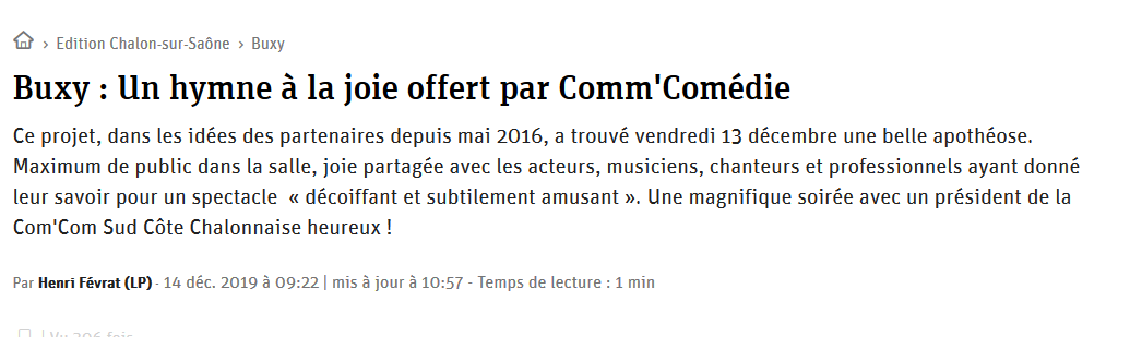 Article jsl comm comedie